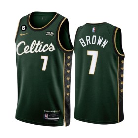 Dres Boston Celtics Jaylen Brown 7 Nike 2022-23 City Edition Zelena Swingman